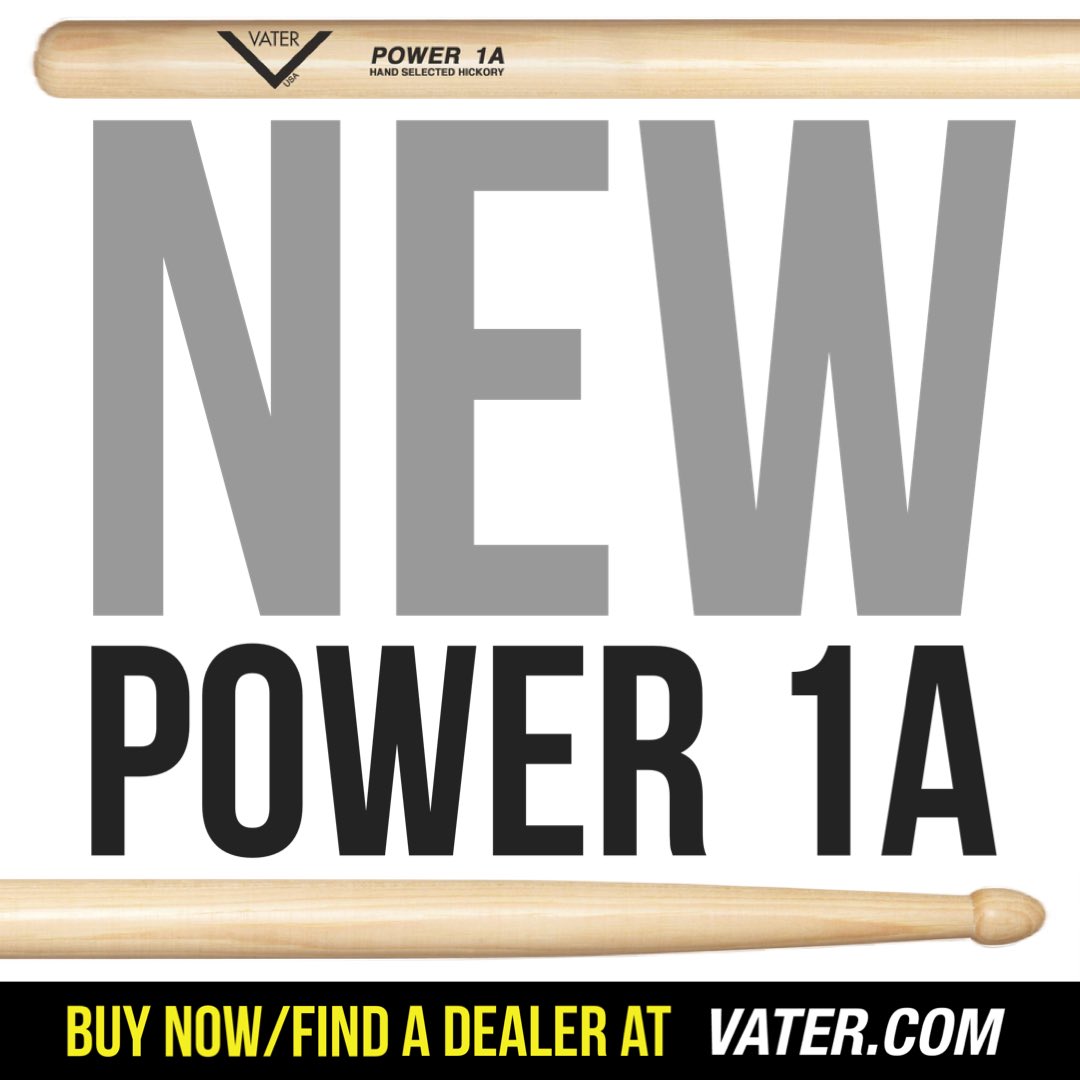 New @VaterDrumsticks Power 1A model. Full info here: vater.com/product/982030