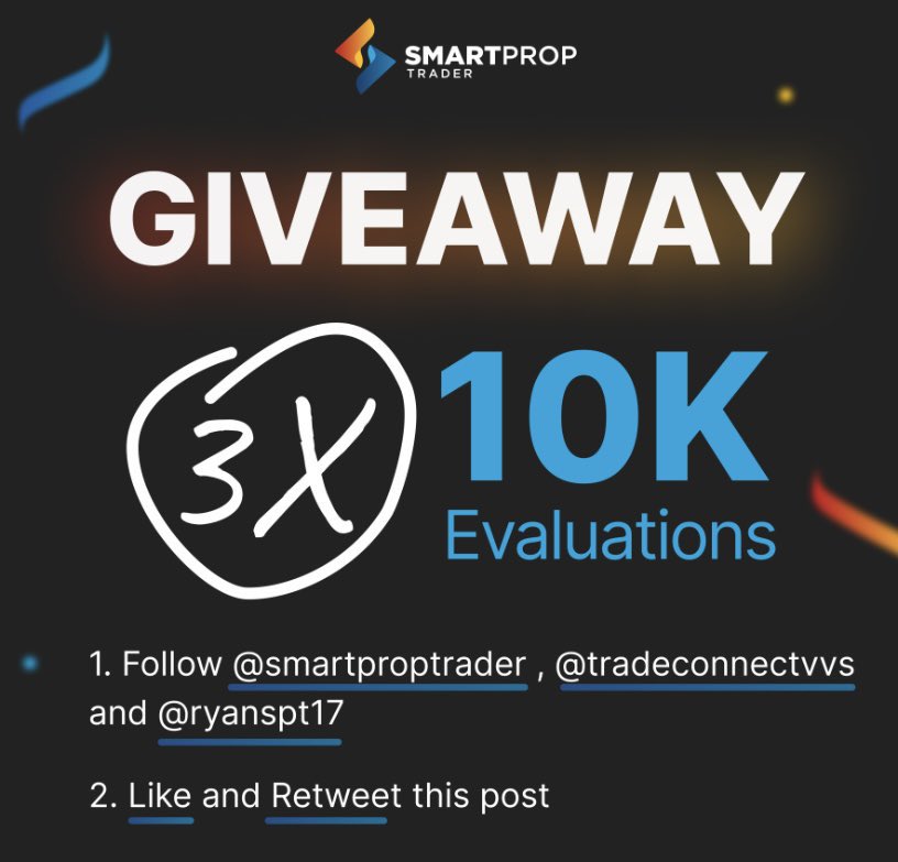 kachi_CRYPTO's tweet photo. 🔊𝗠𝗮𝘀𝘀𝗶𝘃𝗲 𝗚𝗶𝘃𝗲𝗮𝘄𝗮𝘆🔊
3x$10,000 Evaluation Accounts 

STEPs TO WIN
>follow @kachi_CRYPTO &amp; @SmartPropTrader @TradeConnectVVS @RyanSPT17 
>tag 3 traders 
>Like &amp; Retweet this post 

Winners will be announced in 48 hours https://t.co/2v95klh9p0