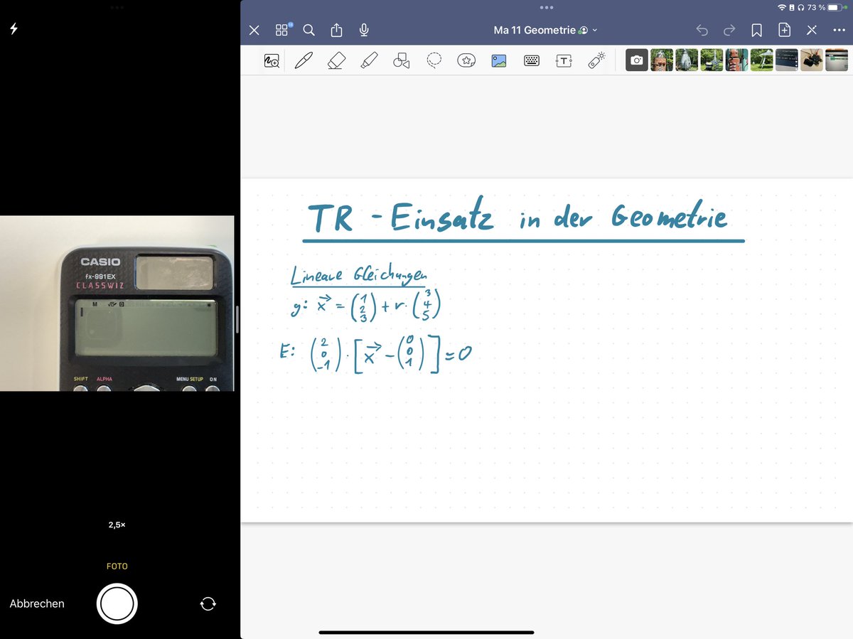 Kamera in Splitscreen? Für ein Erklärvideo brauchte ich ein Notizbuch und die Kamera gleichzeitig in der Bildschirmaufnahme. Die Kamera unter iOS funktioniert nur im Vollbild, andere Apps wie Zoom blockieren den Ton. Einfach ein zweites @GoodNotesApp Dokument im neuen 1/2 #twlz