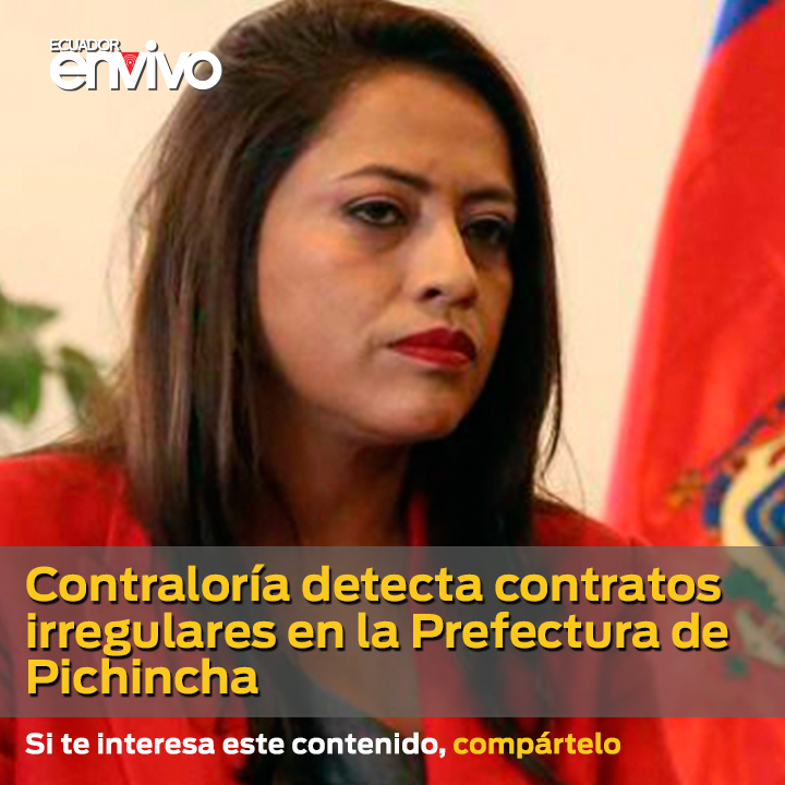 La Contraloría General del Estado determinó irregularidades en la contratación de personal de la Prefectura de Pichincha entre junio de 2020 y agosto del 2022, durante el primer período de Paola Pabón al frente de la institución. bitly.ws/GuBp