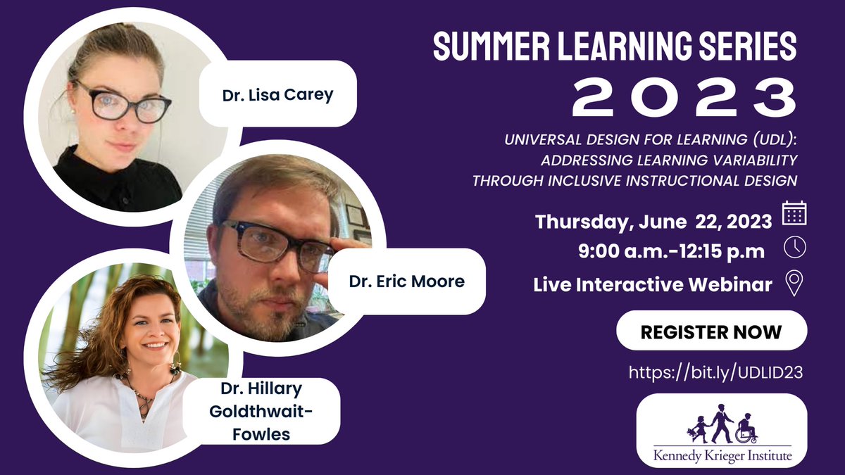 Check it out! We are doing a thing — showcasing some of the UDL Dream Team at @KennedyKrieger . Hope to see you there! Bit.ly/UDLID23 With @hillary_atp and @EquitableAccess