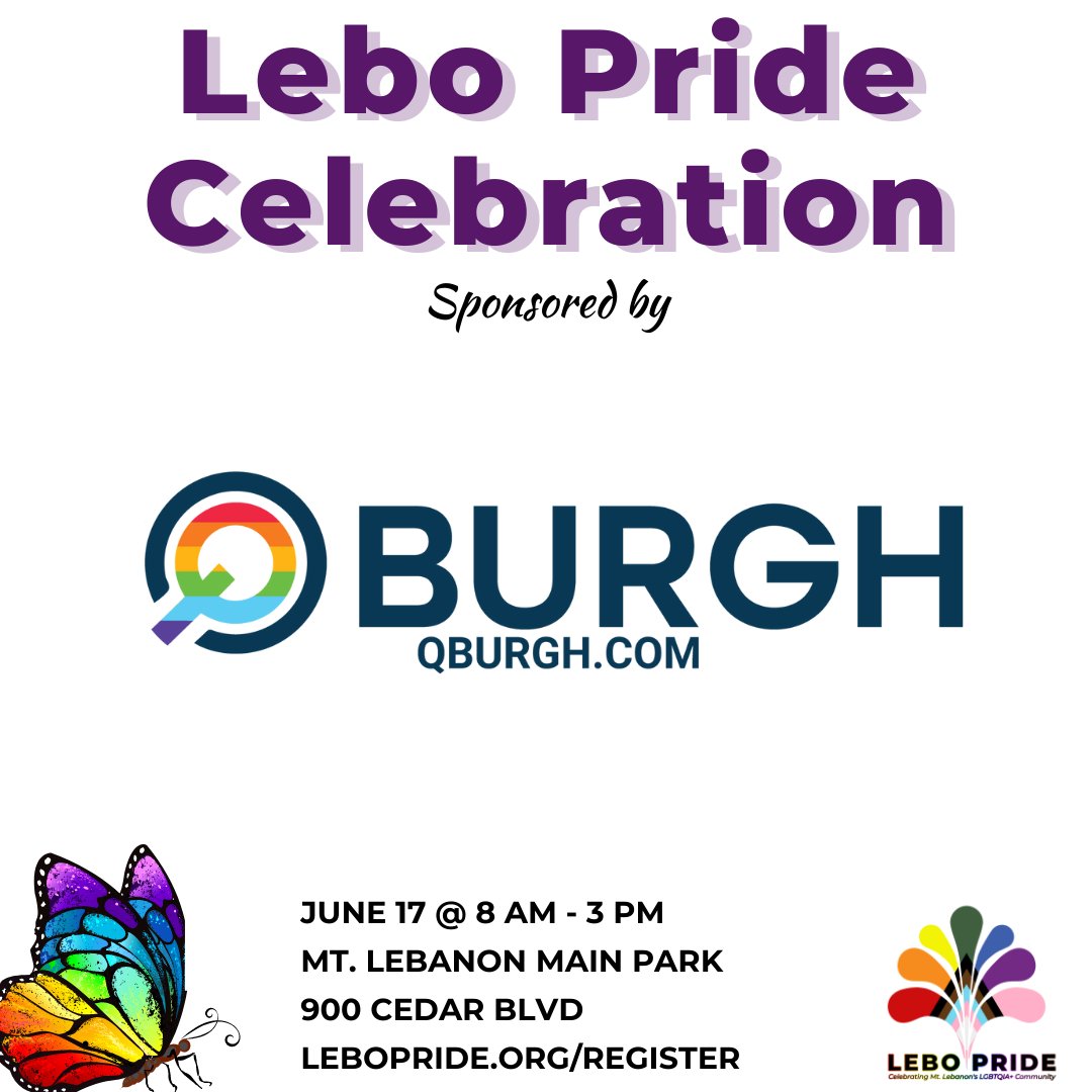 LeboPrideOrg's tweet image. Thank you QBurgh (@QBurghMag) for sponsoring this year's annual #LeboPrideCelebration