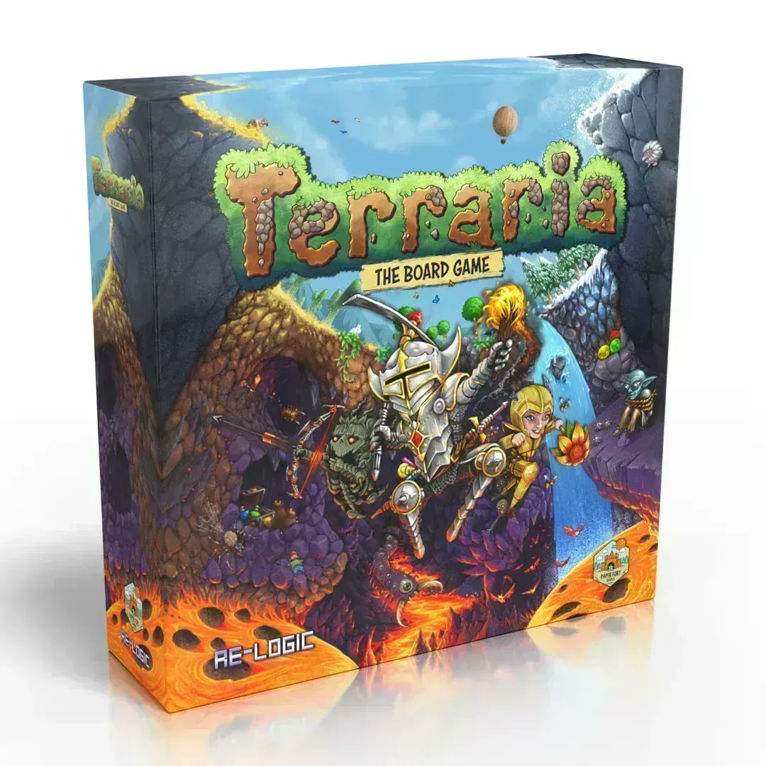 paperfortgames's tweet photo. ⛏️ Block-breaking news! We're thrilled to announce our collaboration with @ReLogicGames to bring smash-hit Terraria to tabletop 😀 Dig, fight, explore + build in a co-op tabletop adventure for 1-4 intrepid players; sign up at https://t.co/RCwbkAcb0a for updates!#terrariaboardgame https://t.co/VDkJ5ZbPfx
