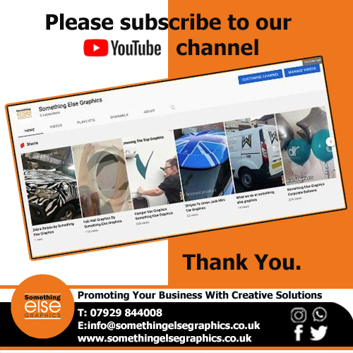 Have you subscribed to our Youtube channel yet? Come and see some of our latest projects. Click the link below ow.ly/Vl5i50JeX2k 
#somethingelsegraphics #YouTubeChannelPromotion