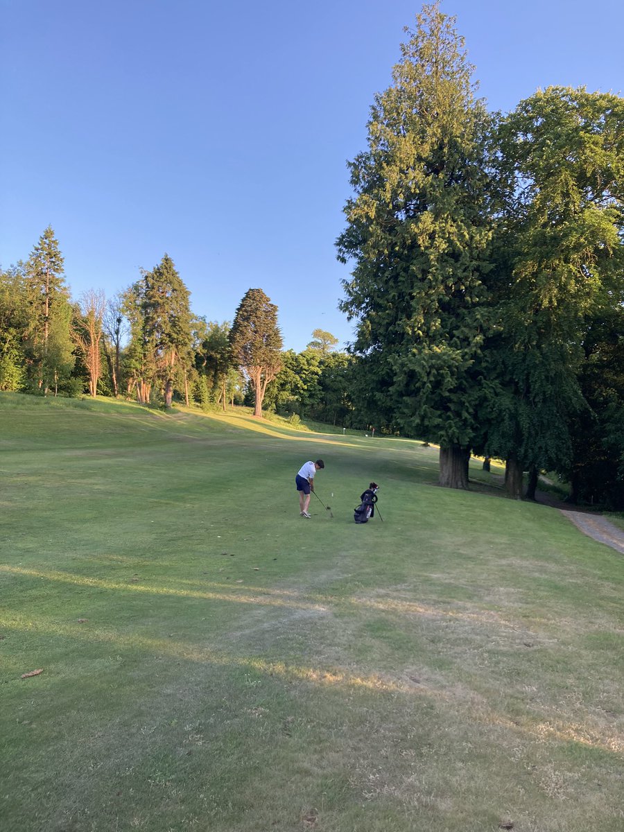 Glorious evening for a few holes with young Bobby <a href="/CastlecomerGC/">Castlecomer Golf</a> . Course playing beautifully.