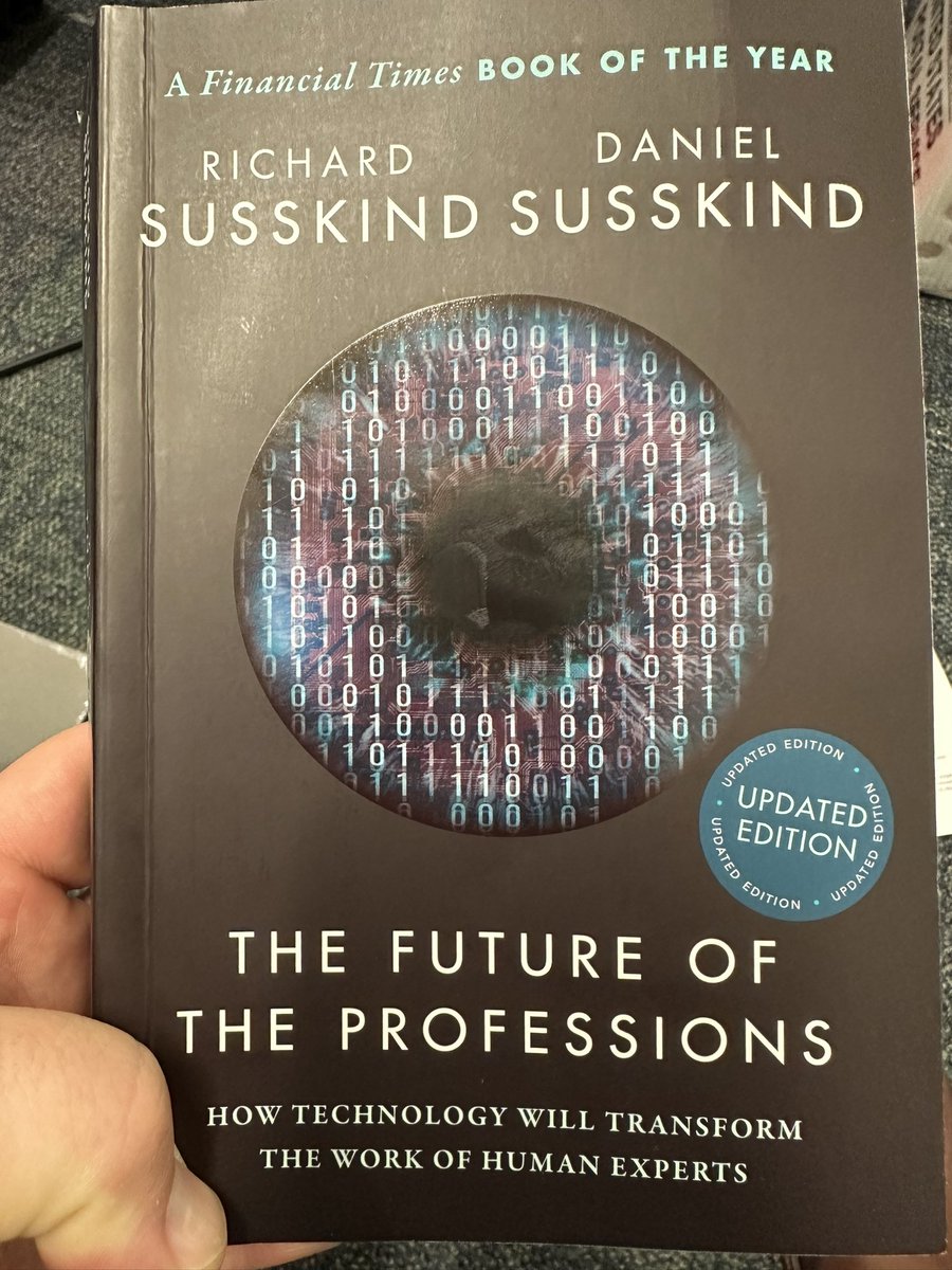RS_Michalak's tweet photo. When reading Susskinds' "The Future of our Professions," I reflect on John Stuart Mill's 1848 insight - Has technology lightened our burdens or expanded our capacity for the same toil? The question remains as pertinent as ever.
#TechPerspectives
#AcademicLibrarianThoughts https://t.co/GtkQ8Z8fR0