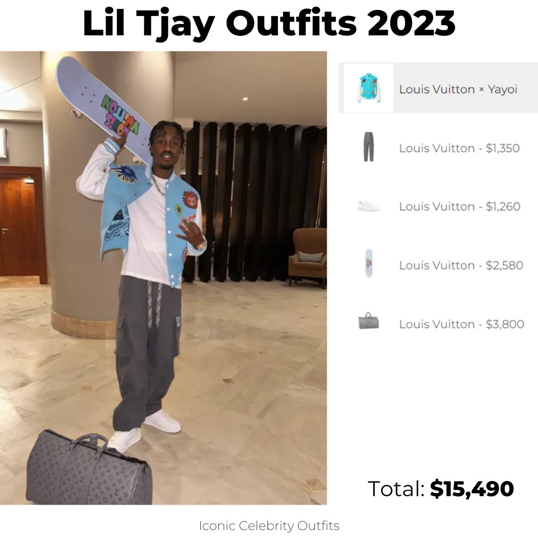 IconicCelebrityOutfits on X: Dress like Lil Tjay in the LV × YK