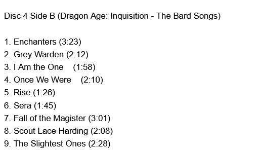DRAGON AGE TRILOGY: Soundtrack 4LP Box Set