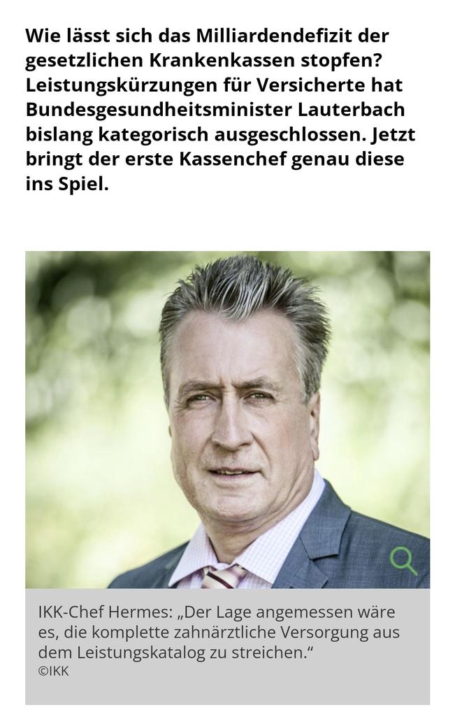 Gesunde Zähne nur für Leute die sich das leisten können... Netter Typ. aend.de/article/223533