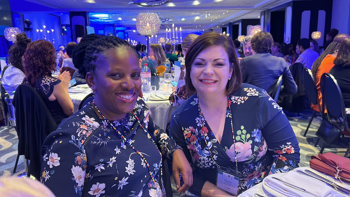 WitsVIDA's tweet photo. Our research administration manager @Theranne2 &amp; operations manager @jamopel at the #INORMS2023 gala dinner after 2 days full of networking, learning, connecting on research management and innovation https://t.co/mlvezfsktm