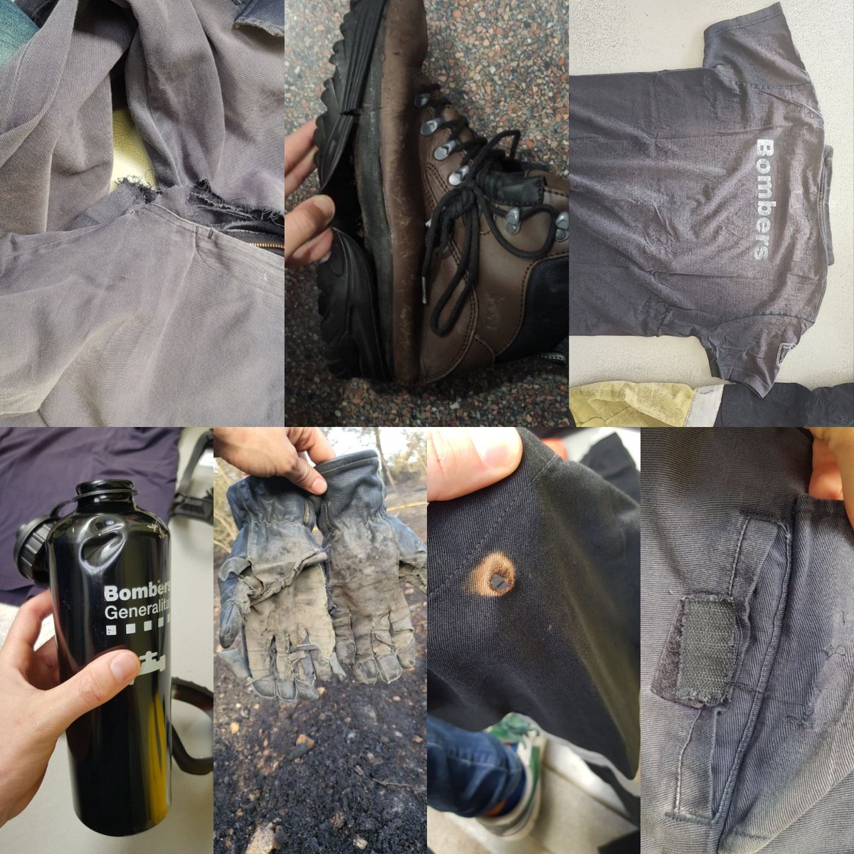 ANC_Bombers's tweet image. Ens afegim a la denuncia d'@AOF_Bombers. ÉS INADMISSIBLE que es doti als ajudants d'ofici forestal amb material usat i en mal estat. L'EPI és per garantir la seguretst!
PROU PRECARIETAT!
 Us hauria de caure la cara de vergonya @joanignasielena @delme57 @bomberscat per permetre-ho