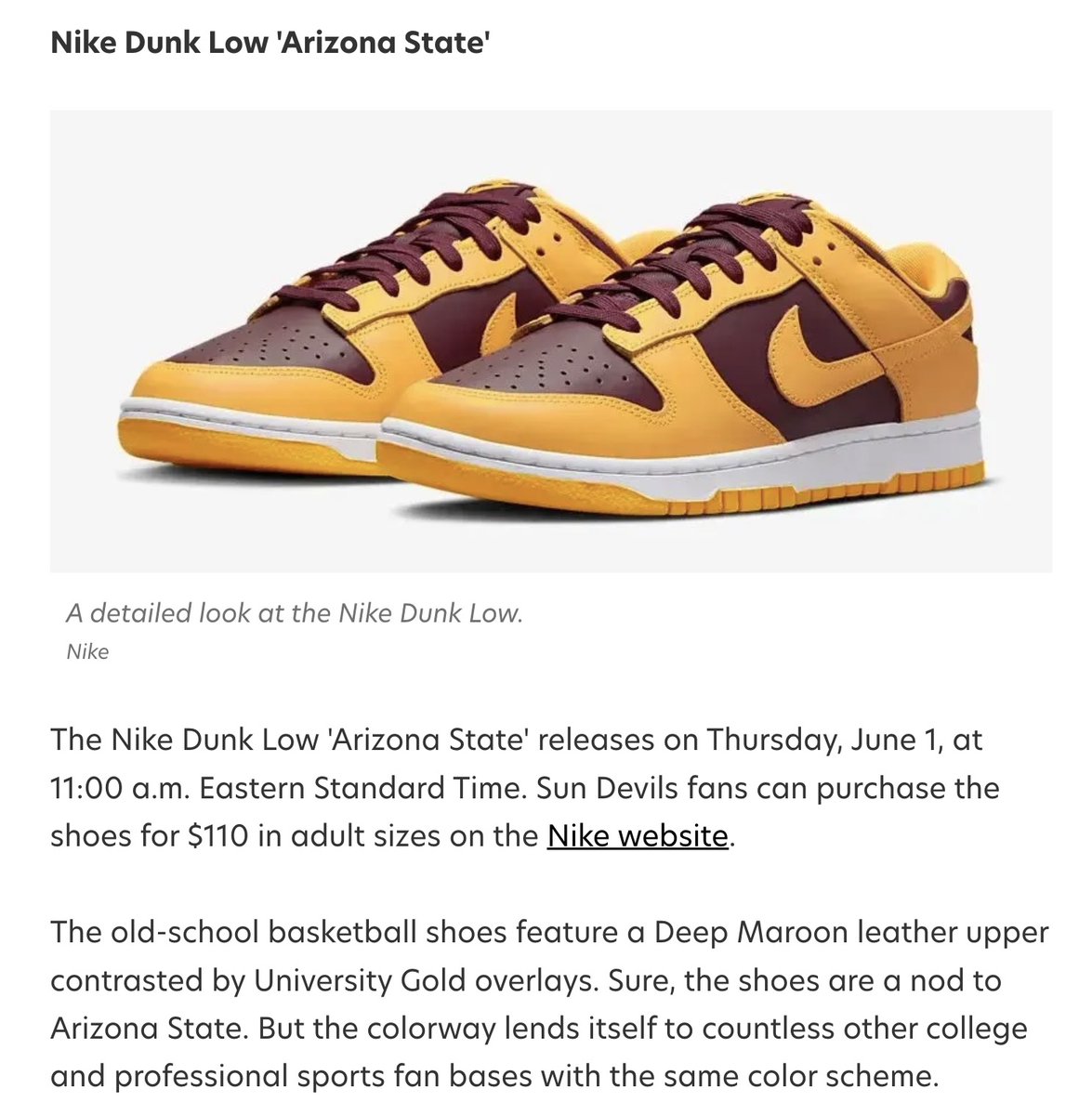 StayTrueToASU (@staytruecoasu) on Twitter photo #SunDevilSwagAlert: Available as of TODAY, the #ArizonaState Nike Dunk Low's #ForksUp <a href="/TheSunDevils/">Arizona State Sun Devils</a> #SunDevilSwagAlert: Available as of TODAY, the #ArizonaState Nike Dunk Low's #ForksUp <a href="/TheSunDevils/">Arizona State Sun Devils</a>