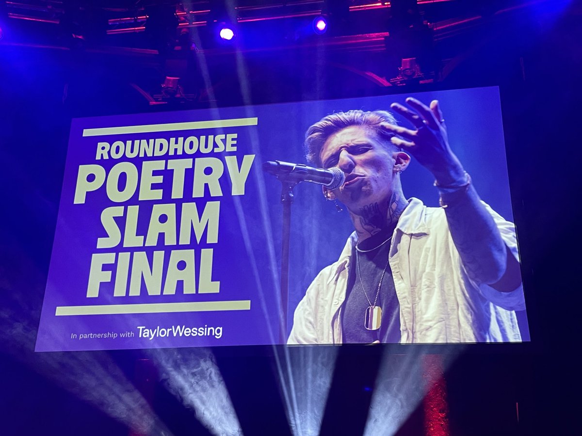 The stage is set for the 18th Roundhouse Poetry Slam Final. Young poets from Liverpool, Cardiff, Glasgow and London