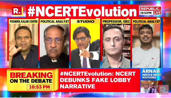 republic's tweet photo. #NCERTEvolution | Fundamental of science are being made electives in syllabus: Prof. Manojit Mandal, Political Analyst
Fire in your views with the hashtag and watch #LIVE - https://t.co/QvZGhWjZZp
#NCERT #NCERTClass10 #PeriodicTable #NCERTSyllabus #FakeNews #India https://t.co/EudxlG5kEW
