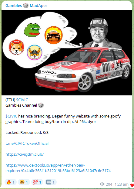 CIVIC Token Official tweet media