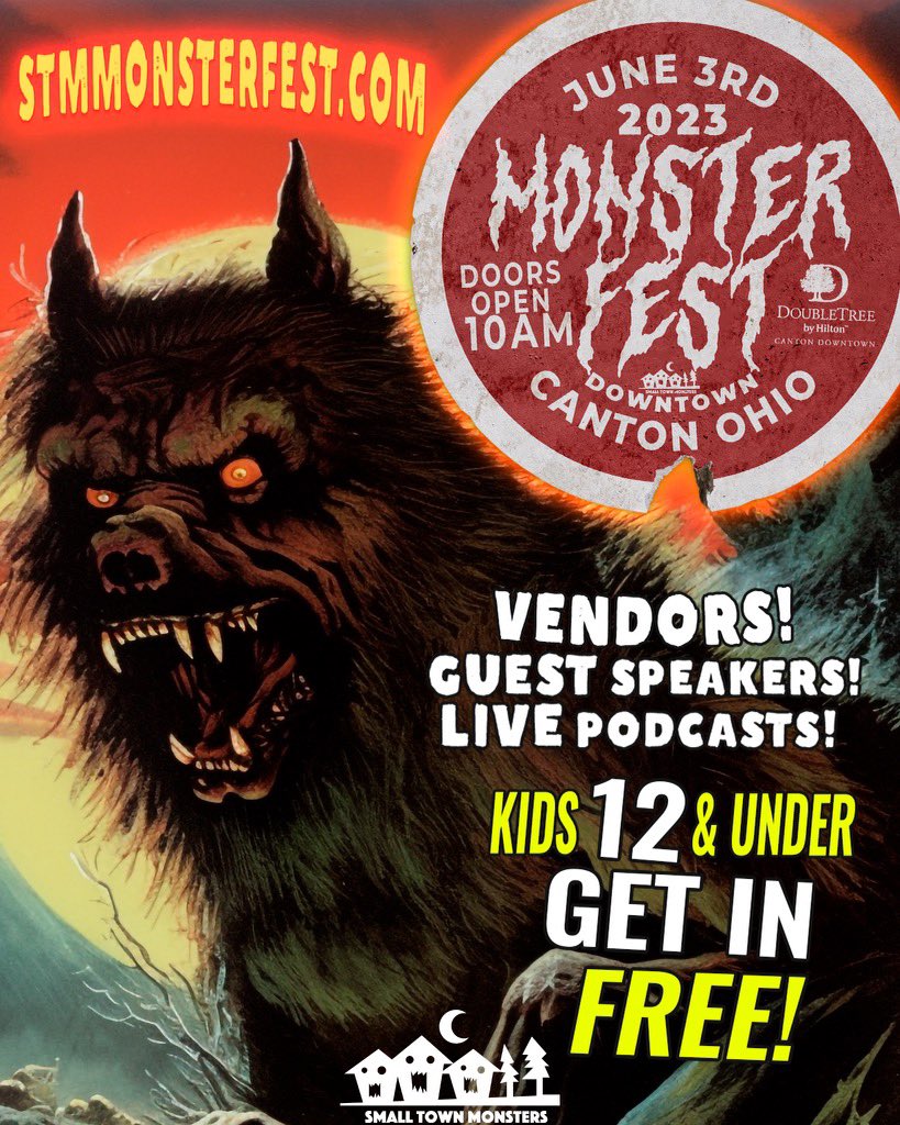 Two more days until #monsterfest !!!

#smalltownmonsters #bigfoot #sasquatch #werewolves #dogman #cantonohio #downtowncanton