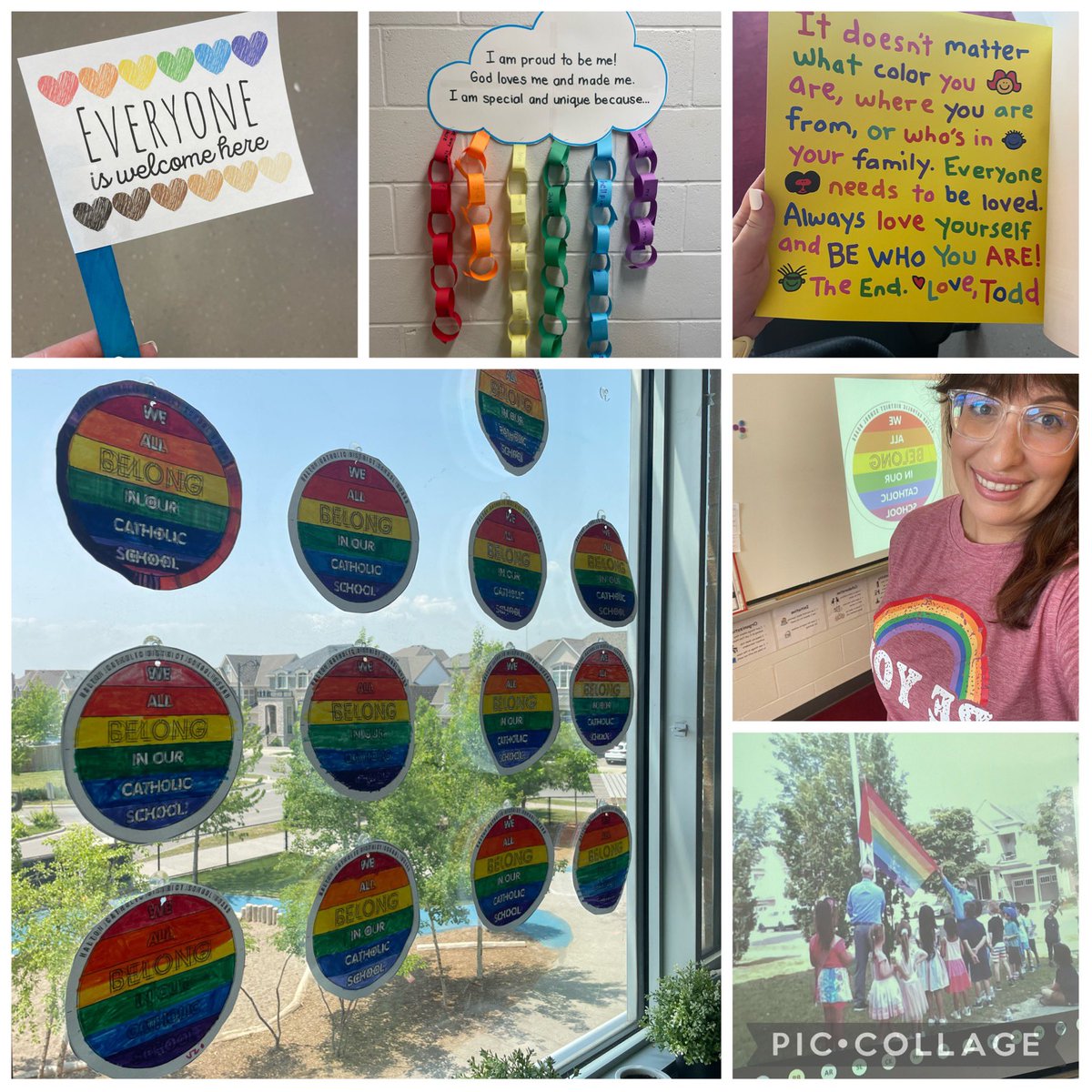 🌈 Let's celebrate the beauty of inclusion in our Catholic education community. ❤️💛💚💙💜 Let's remember to love and accept all, just as Jesus teaches us. Embrace your uniqueness and who you are! #RainbowDay #CatholicEd #InclusionMatters #LoveForAll #BeYou <a href="/StGregoryHCDSB/">St. Gregory</a>