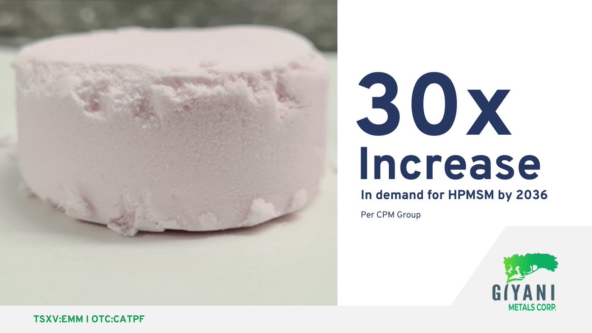 What's the role of HPMSM? - The pale pink inorganic salt is a key component in creating EV batteries cathodes. 

At Giyani, we are developing a fully hydrometallurgical, low-carbon process to feed the growing demand for manganese in battery cathodes. 

#Sustainability #EVMarket