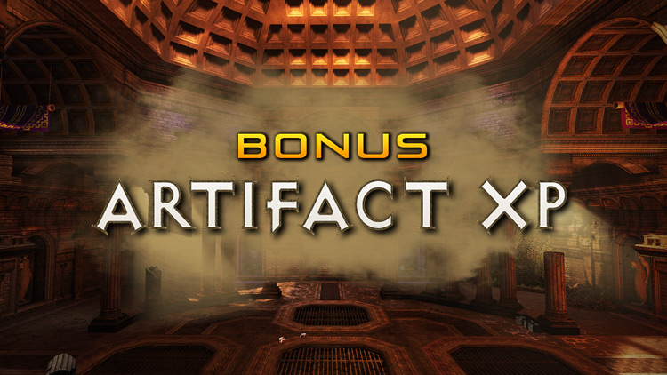 DCUO's tweet photo. When the worlds are back online after today's update, all players will have at least one Artifact Celebration Pack gift and a 2x Artifact XP Bonus Week waiting for them. Read more: https://t.co/97wLysQ7rp https://t.co/BFum8cGxwz