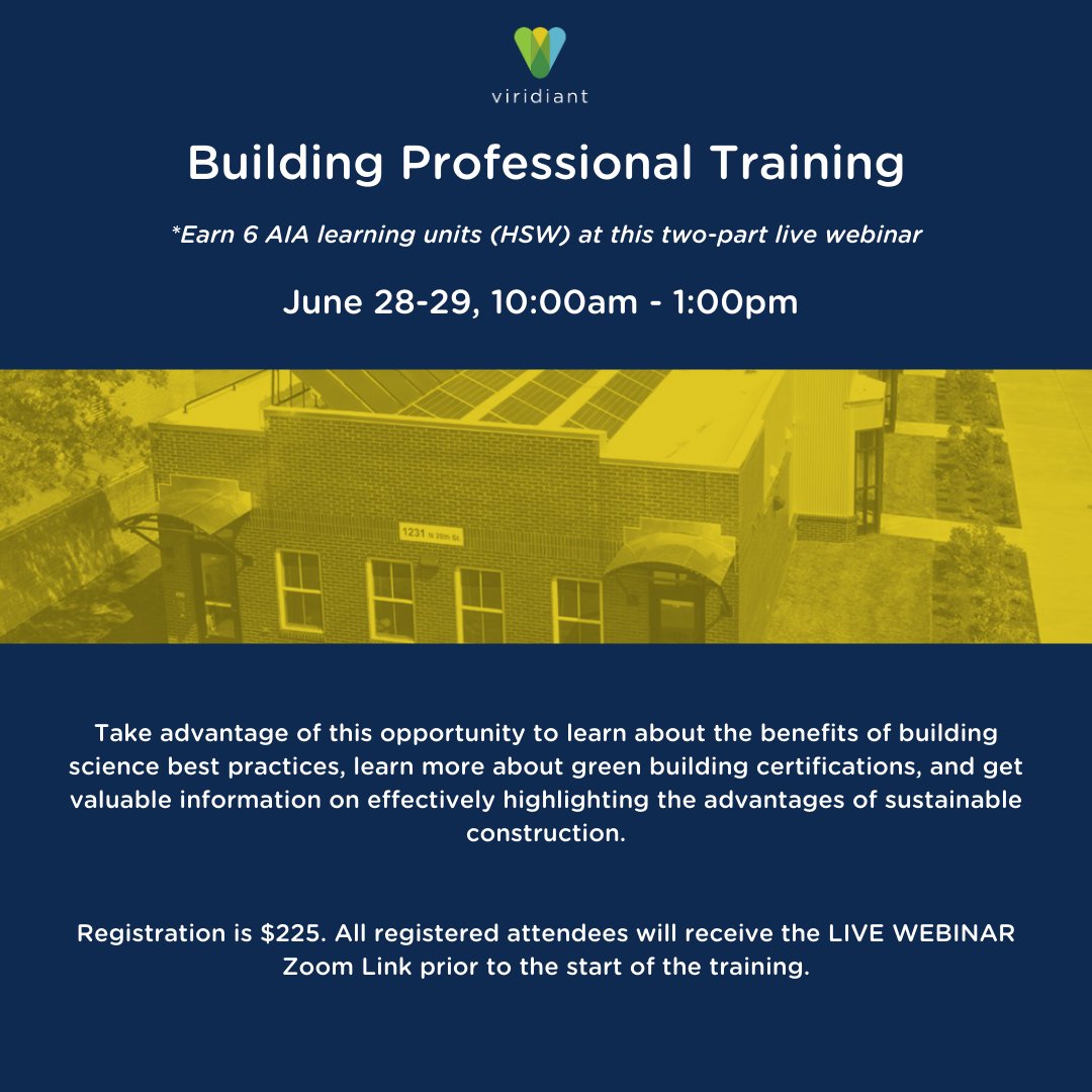 ViridiantDotOrg's tweet image. We&apos;re thrilled to announce our upcoming training event that promises two days of immersive learning and valuable insights. 🌟🏢

#TrainingEvent #ProfessionalDevelopment #AIA #IndustryInsights #EnrichYourSkills