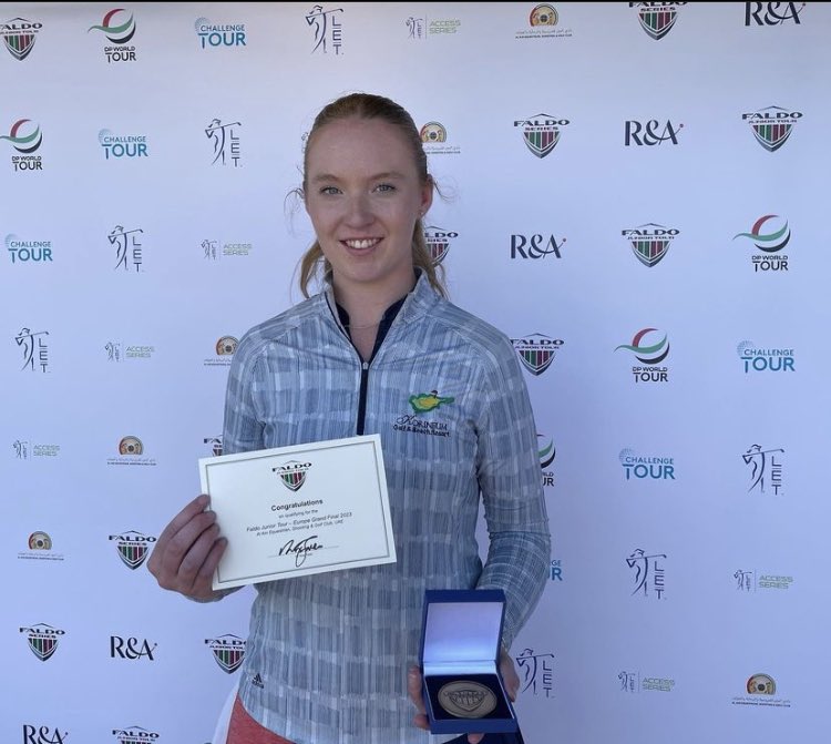 Happy to have won the <a href="/FaldoSeries/">Faldo Series</a> Midland Girls and finish 4th overall at The Astbury Golf Club, with scores of 75,76 and 75. The course was beautiful and I can’t wait to go back out the the UAE again in November for the final!!

<a href="/ProdreamUSA/">ProDreamUSA - US College Golf Placement</a> 
<a href="/coachsiforrest/">Simon Forrest</a> 
<a href="/MizunoGolfEU/">Mizuno Golf Europe</a>
