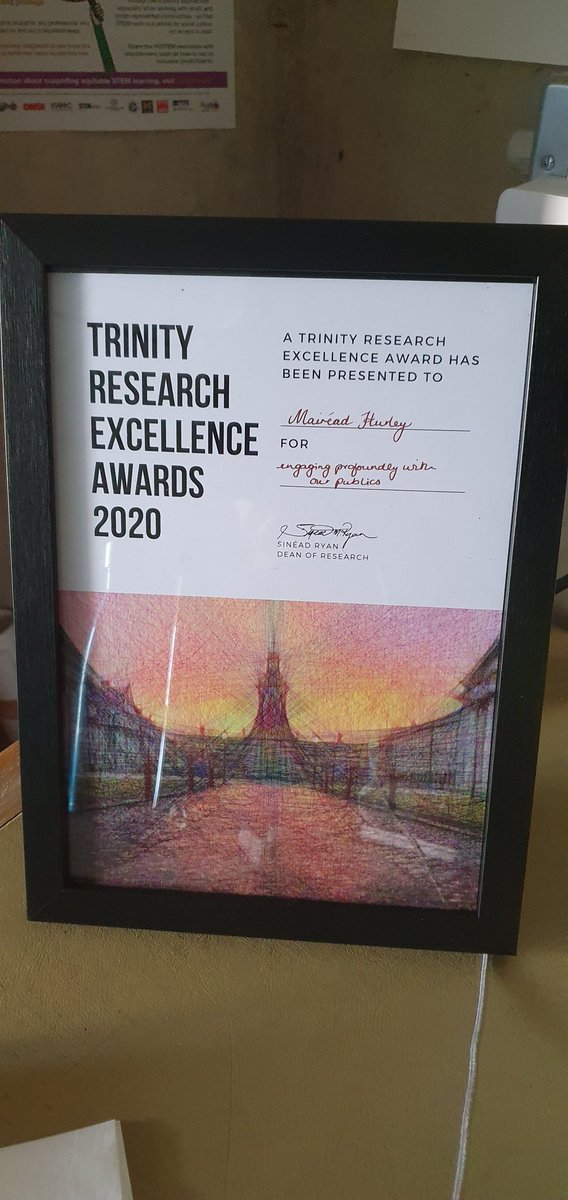 Mairéad Hurley (@mairead_hurley) on Twitter photo So nice to celebrate in person today for a Trinity Research Excellence Award received without fanfare in 2020 - thanks for a lovely afternoon @TCDdeanresearch. Huge 🙌 to the <a href="/TCDProbe/">Probe 2019</a> gang: <a href="/JosephXRoche/">Joseph Roche</a> @shaunoboyle & Conor Courtney. And congrats to all the 2023 awardees! So nice to celebrate in person today for a Trinity Research Excellence Award received without fanfare in 2020 - thanks for a lovely afternoon @TCDdeanresearch. Huge 🙌 to the <a href="/TCDProbe/">Probe 2019</a> gang: <a href="/JosephXRoche/">Joseph Roche</a> @shaunoboyle & Conor Courtney. And congrats to all the 2023 awardees!
