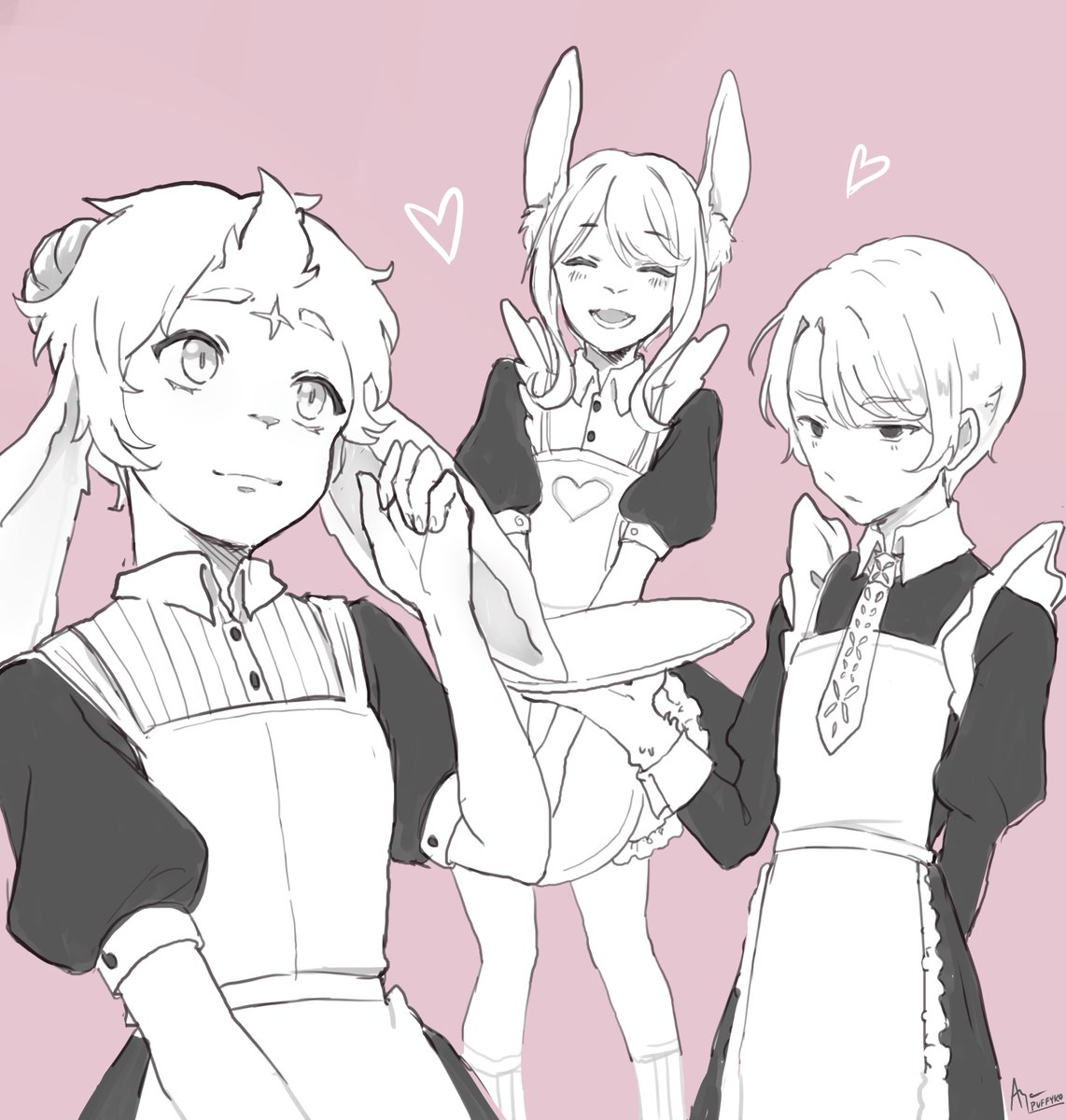 Worked a bit more on these three lovelies~ 

<a href="/Rav_Bunneh/">Rav_Bunneh</a> @ImTeiyu and <a href="/PygmySwitchy/">pygmy 🦉</a>