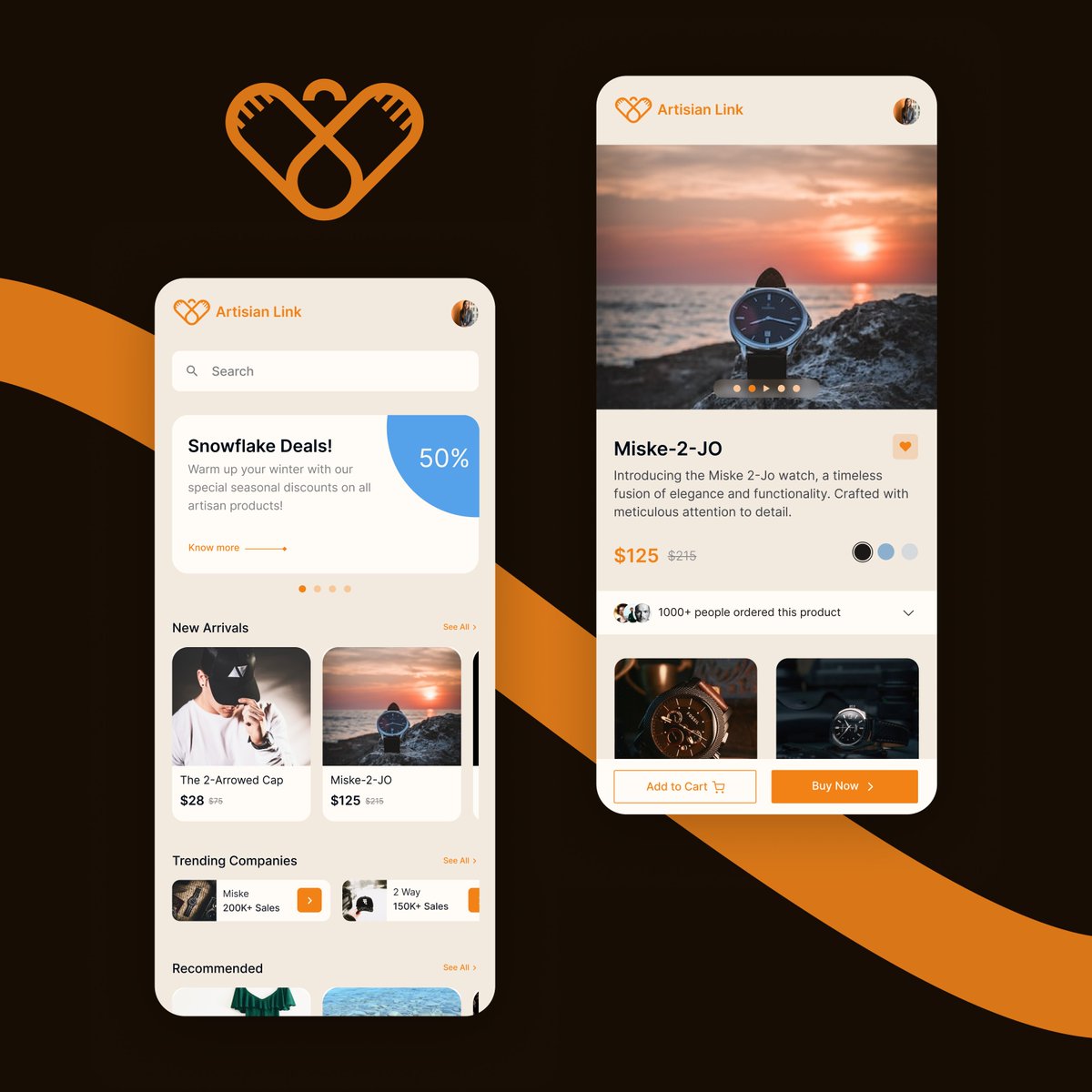 criven_studio's tweet photo. Unleash your creativity with ArtisanLink! 🎨 Discover unique handmade goods, connect with talented artisans, and support independent makers. Join our vibrant community of craftsmanship! 

#ArtisanLink #HandmadeGoods #SupportArtisans
#uiuxdesign #appdesign https://t.co/6Y5Ua1NbDV