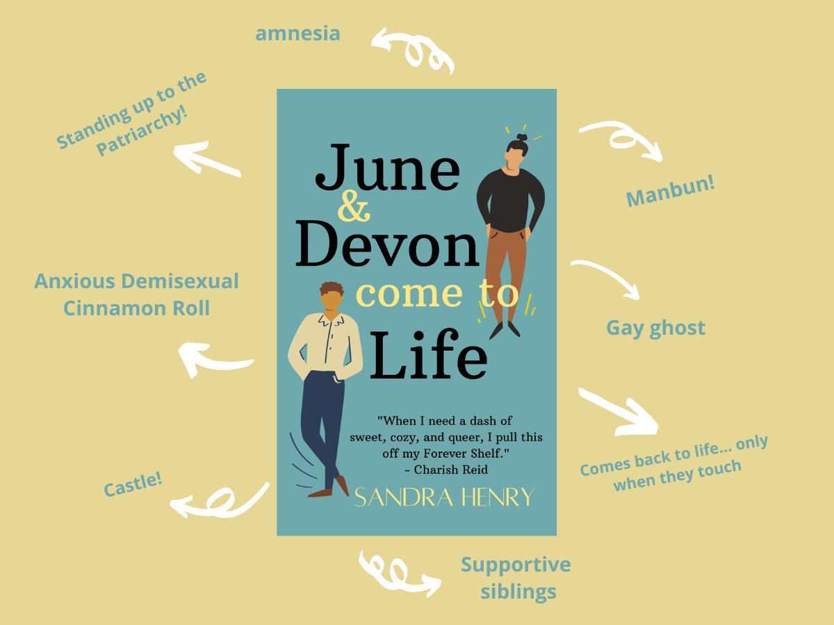 Sandra Henry: writer of (mostly!) queer magical romance.  Pride means acknowledging my full self.  Learned the term demisexual a few years ago &amp; knew it was me. It led me to write June, the anxious, demi mess, &amp; star of June and Devon Come to Life. #IndiePride2