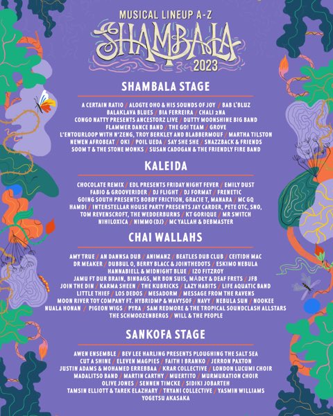 Looking forward to heading off to @ShambalaFest this summer. Catch us at the @ChaiWallahs stage #Shambala2023 #ska #musicfest