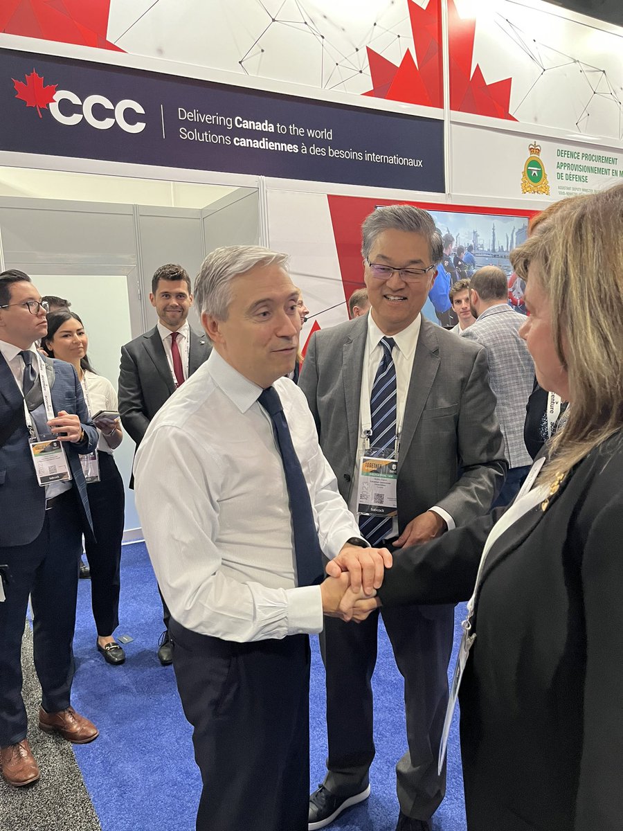 'Thank you, @FP_Champagne for your incredible presence at CANSEC! Your enduring energy and contagious enthusiasm have truly inspired us all. #CANSEC2023 #Grateful'