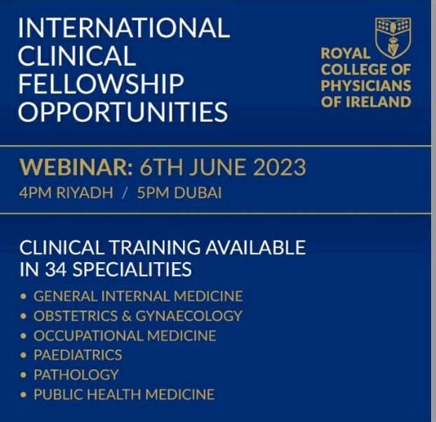 saudi_drs_ir's tweet image. For interested doctors in Fellowship with RCPI in Ireland , you are invited for this webinar. 
#RCPI #Ireland #Saudi #Fellowship
rcpi-ie.zoom.us/webinar/regist…
