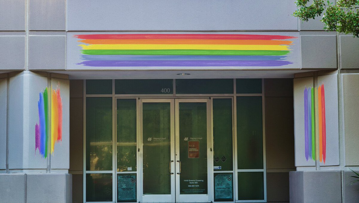TheBabylonBee's tweet photo. Corporations Paint Rainbows On Door Posts So Woke Gangs Will Pass Them By https://t.co/m2JuCZ7fm2 https://t.co/HPQ3bQwXm7