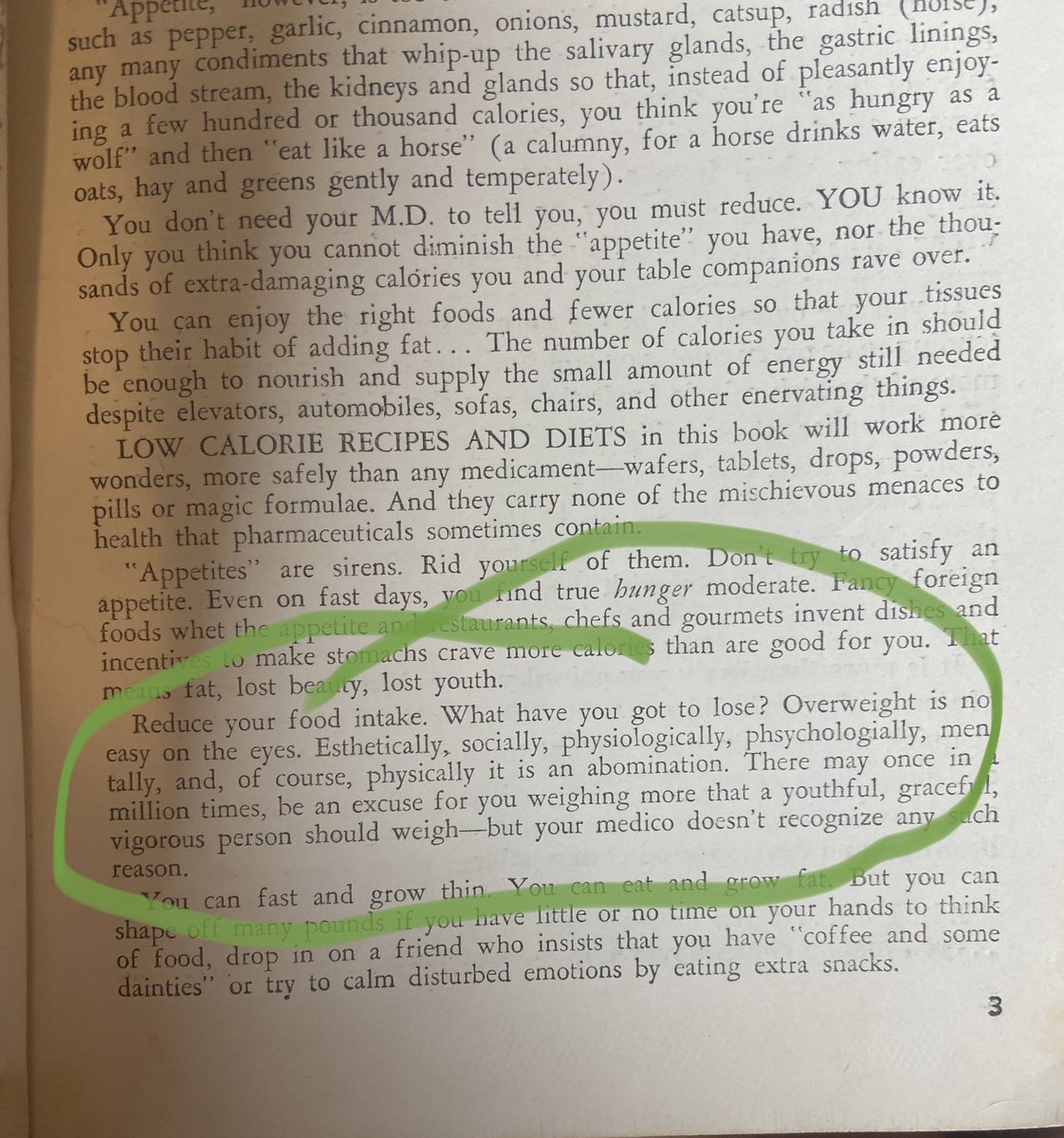KMMarang's tweet photo. CW-fatphobia. @MaintenancePod thought you folks might appreciate the newest addition to my vintage cookbook collection. This fucking unhinged diet cookbook is from 1956. https://t.co/sq58X1pbpt