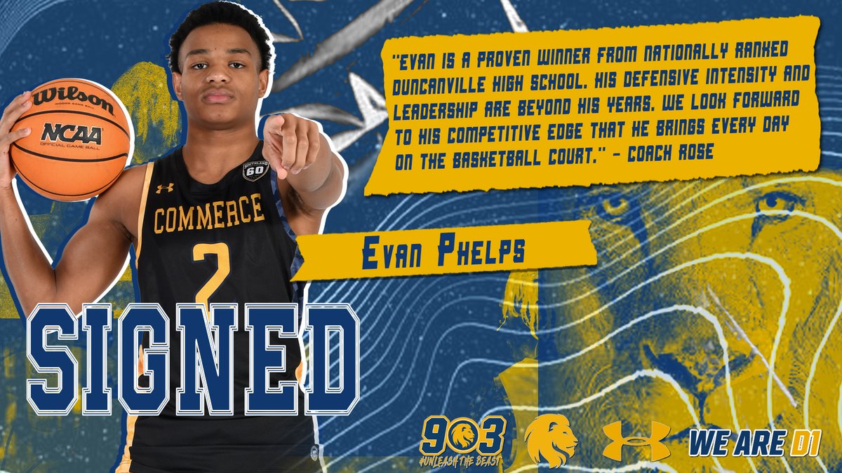 🏀SIGNED! Welcome to the Lion Basketball family, @PhelpsEvan2! #LT #3G