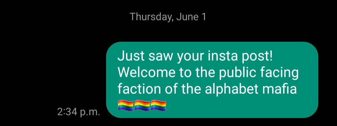 This is how I congratulate my friends after they come out

Happy #Pride