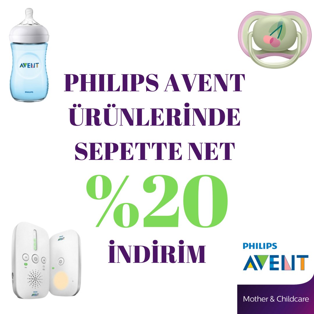 Philips Avent’in seçili ürünlerinde sepette NET %20 İNDİRİM var. 👶 👩‍🍼👨‍🍼