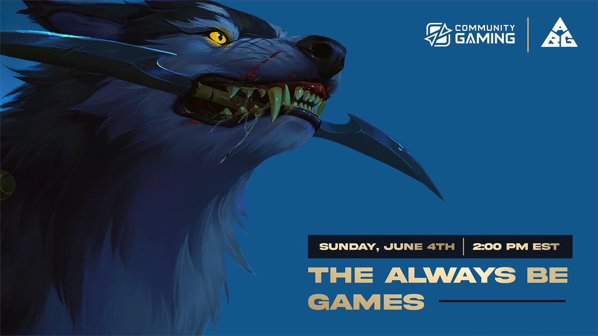 🗣SUNDAY🗣SUNDAY🗣SUNDAY🗣

The Games are right around the corner! Be sure to register and grab a spot in the <a href="/AlwaysBeGaminGG/">Always Be Gaming</a> Games!

📄Register here: communitygaming.io/tournament/the…
💰Contribute here: matcherino.com/tournaments/95…

#LegendsOfRuneterra #LoR