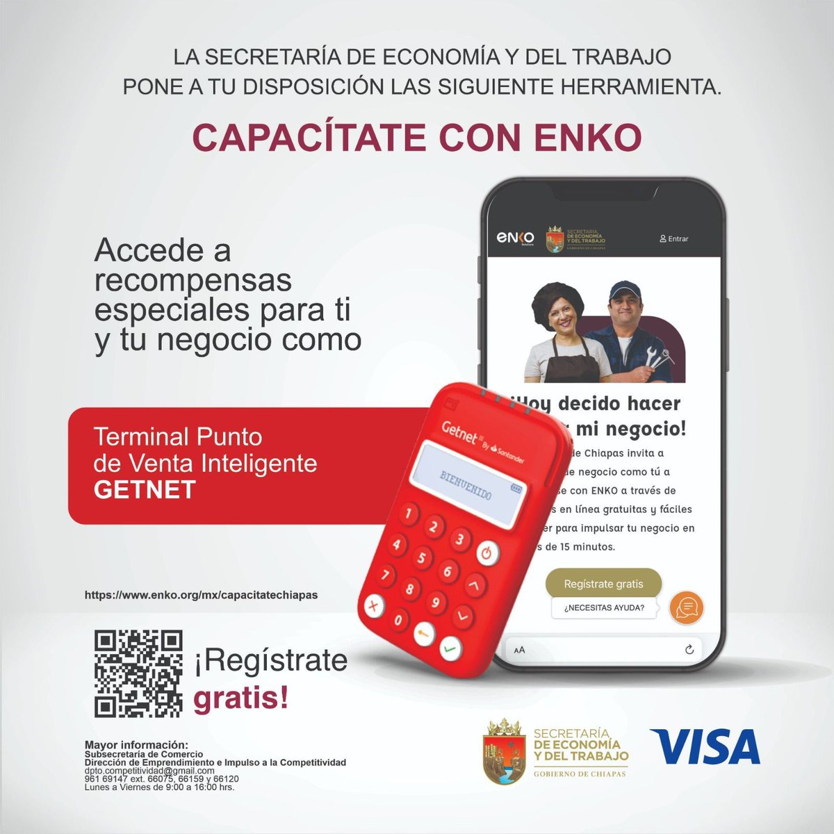 💡 Descubre ENKO, la plataforma en línea con lecciones 100% gratuitas que te ayudan a vender, ahorrar y a mejorar la administración de tu negocio.
✅ Además, accede a recompensas como la Terminal Punto de Venta Inteligente GETNET.
➡️ Ingresa a: enko.org/mx/capacitatec…