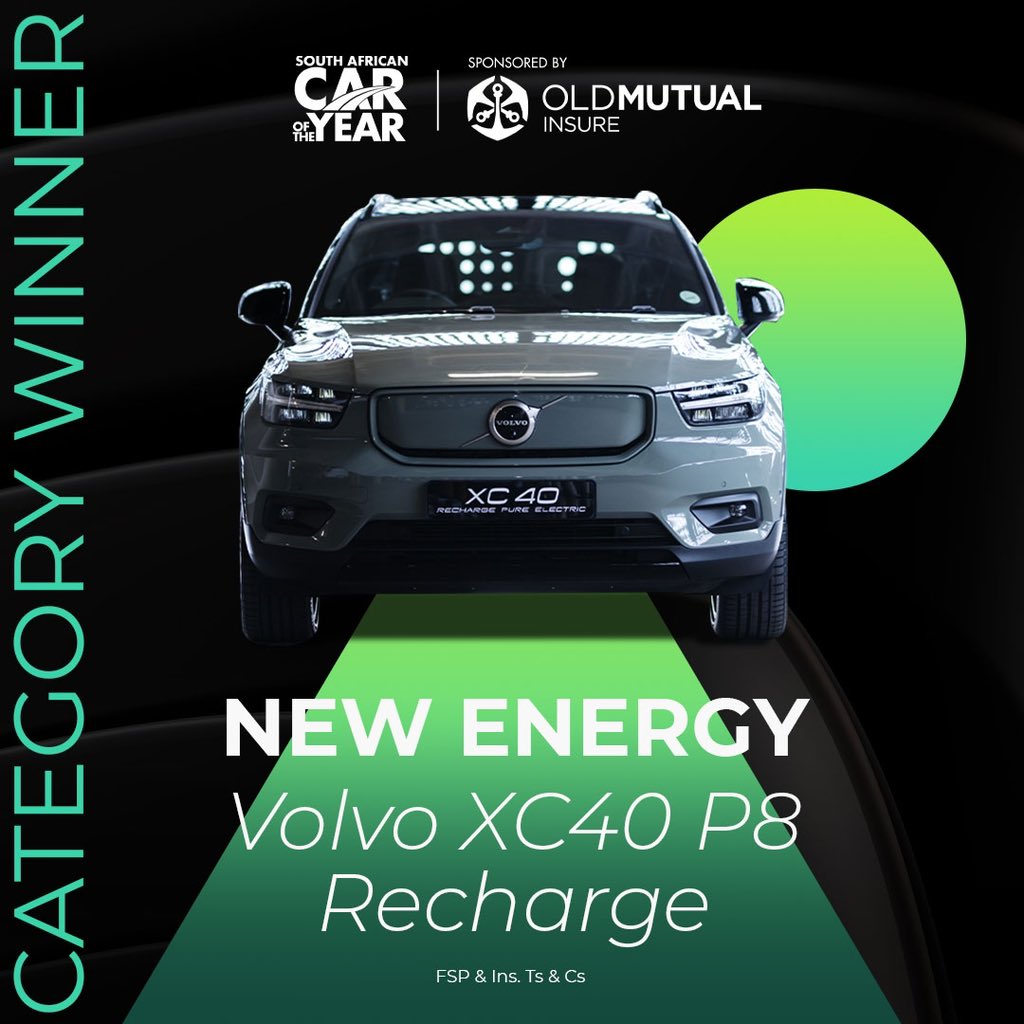 Congratulations @VolvoCar_SA Winner of the New Energy Category thanks to the Volvo XC40 P8 Recharge! #SACOTY2023 #OMINSURECOTY @SAGMJ