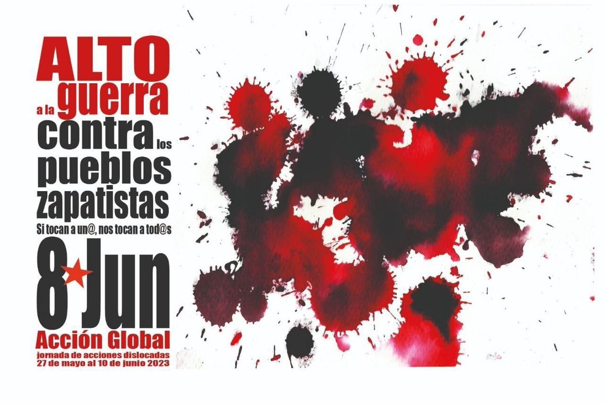 @demokonf @CNI_Mexico @elsurresiste_AT #AcciónGlobal #AltoALaGuerra #Zapatista #EZLN