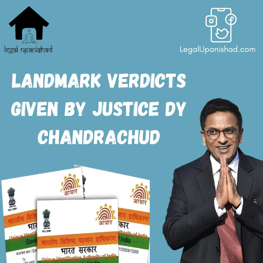 Justice DY Chandrachud's landmark verdicts have changed the face of Indian law. Learn more in our latest article. #Indianlaw #JusticeDYChandrachud #landmarkverdicts #Chandrachud

legalupanishad.com/landmark-verdi…