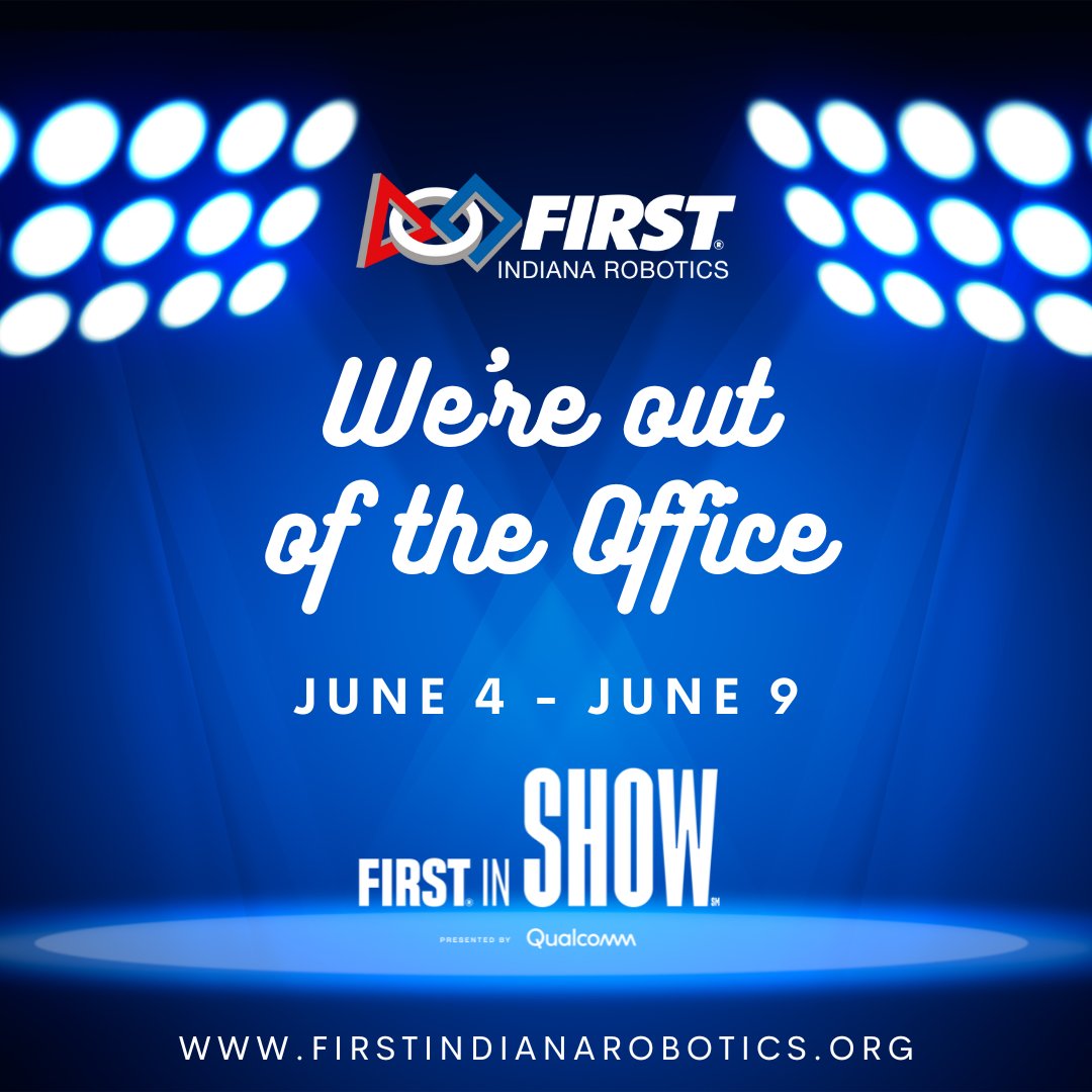 FIN Offices are closed this week as we attend the FIRST Community Conference. We will be learning more about the upcoming FIRST IN SHOW season and preparing to bring world-class robotics programs to our community! We'll be back in the office on Tuesday, June 13.