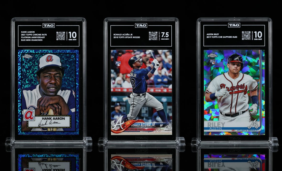 jonboy4freedom's tweet image. #taggrading   my braves cards   AI graded
