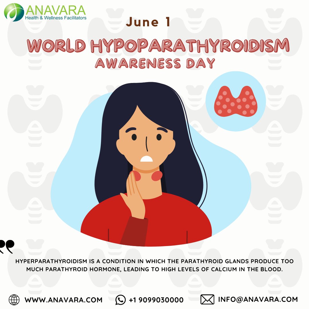 This is an initiative by Anavara to make people aware of World Hypoparathyroidism Awareness Day.
.
.
#WorldHyperparathyroidismDay #Hyperparathyroidism #ParathyroidDisorder #ParathyroidGland #ParathyroidHormone #ParathyroidCancer #ParathyroidSurgery #nigeria #anavara #vkare