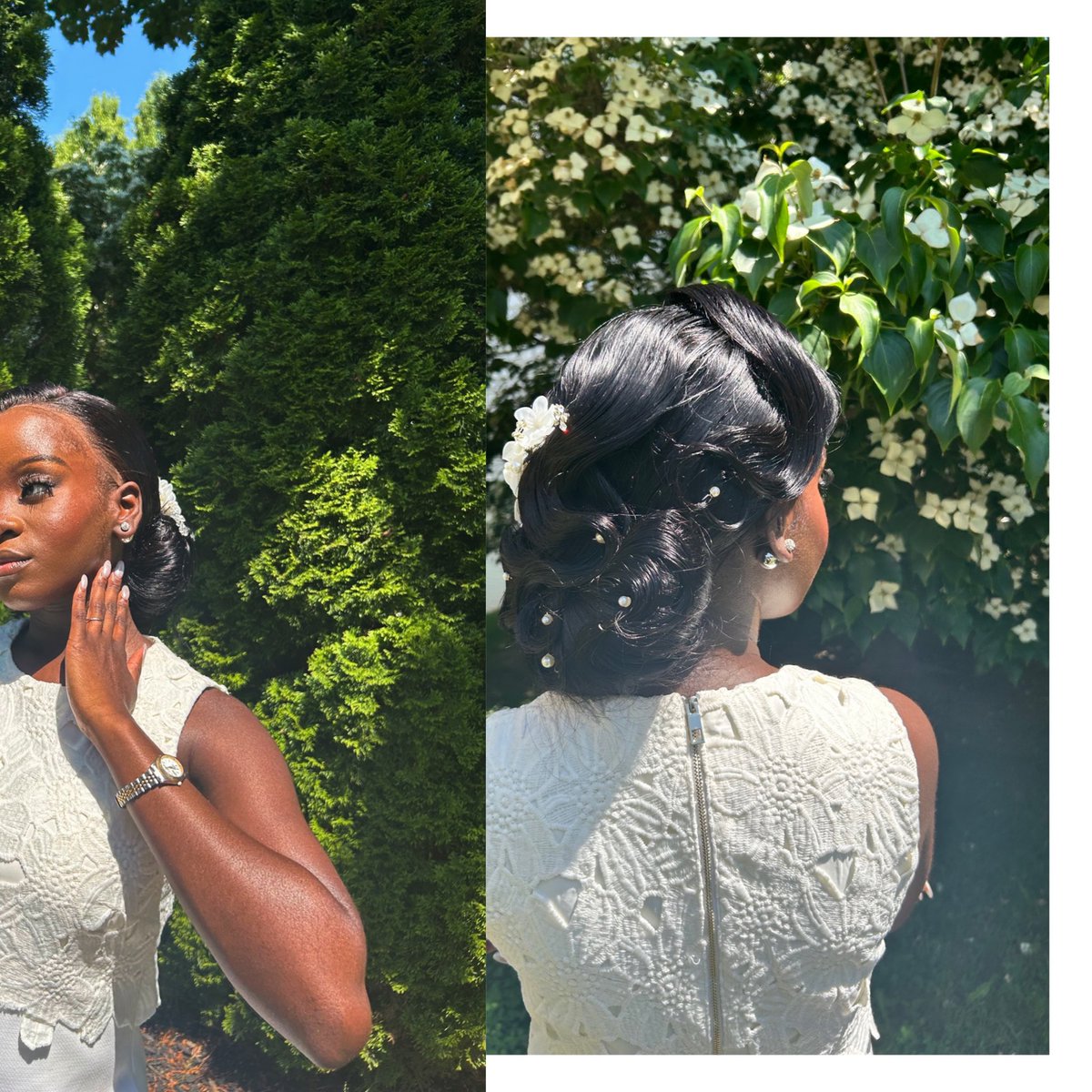 With a creative idea and teamwork, I present to you PROJECT 001: 
I thank my team for making it come to life🥰😘❤️

- Hair: @crafted_by_s 
- Model: @therealrenee4 
- Makeup: @yourfaceisartt 

#bridalmakeup #blackgirlmagic #blackbride #dmvhairstylist #dmvmodels #dmvmua