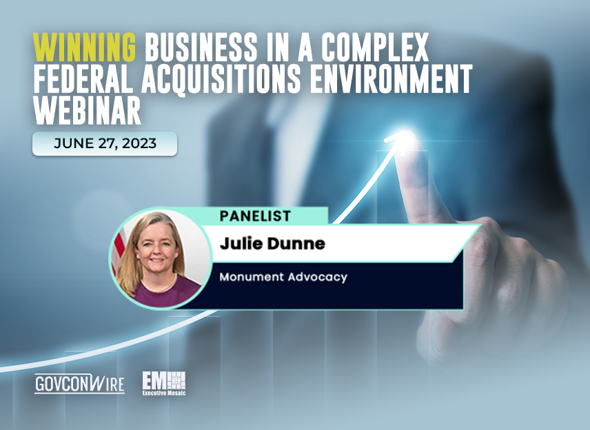 Jim Garrettson (@jimgarrettson) on Twitter photo We are pleased to announce that Julie Dunne, Principal at <a href="/Monument/">Monument Advocacy</a> will be a panelist at the <a href="/GovConWire/">GovCon_Wire</a>: Winning Business in a Complex Federal Acquisitions Environment Webinar on Tuesday, June 27th 2023.
▶️ Register here: events.govconwire.com/events/registe…
#GCW #Event #Webinar We are pleased to announce that Julie Dunne, Principal at <a href="/Monument/">Monument Advocacy</a> will be a panelist at the <a href="/GovConWire/">GovCon_Wire</a>: Winning Business in a Complex Federal Acquisitions Environment Webinar on Tuesday, June 27th 2023.
▶️ Register here: events.govconwire.com/events/registe…
#GCW #Event #Webinar