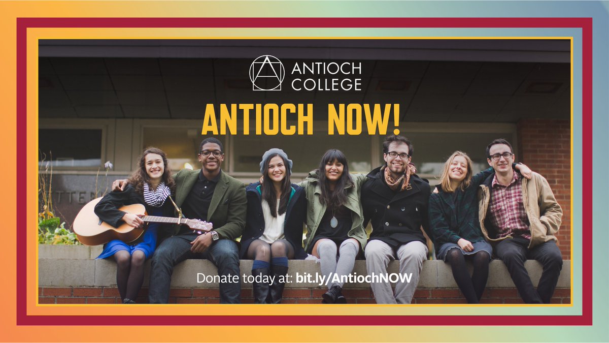 We must come together and support Antioch NOW! This is a time to gather as Antiochians and friends, and center our love of world-class experiential education, camaraderie, and social change. Make your donation at bit.ly/AntiochNOW and retweet. Thank you!