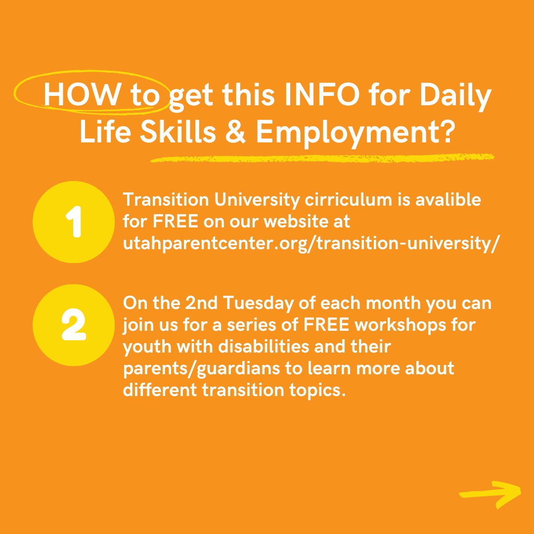 utparentcenter's tweet image. June is here &amp;amp; our next FREE Transition University training is around the corner. This month we are are focusing on Employment. SWIPE ➡️ to get all the details.

#employment #vocationalrehabilitation #dspd #customizedemployment