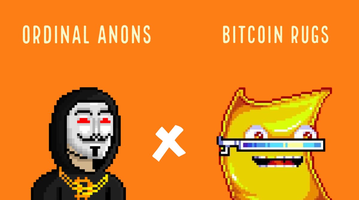🔥Ordinal Anons x Bitcoin Rug🔥

🎁5x WL from Bitcoin Rugs

1️⃣Follow <a href="/OrdinalAnons/">Ordinal Anons 🎭</a> &amp; @BitcoinRug 
2️⃣Like &amp; RT
3️⃣Tag some friends below!

⏰24 Hours⏰

#ordinals #bitcoin #Giveaway